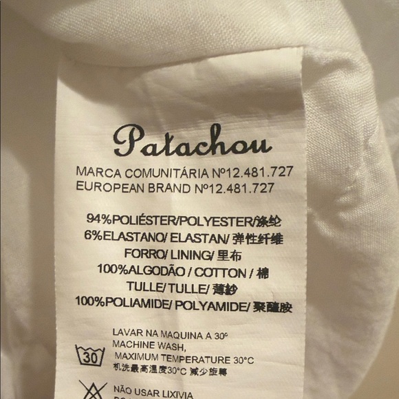 🧵 GIRLS Patachou Blue Floral Party DressMade in Portugal, Tulle Lining - Picture 7 of 8